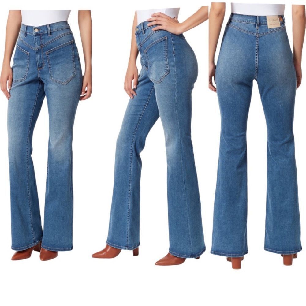 Gloria Vanderbilt by Christian Siriano Women’s Christie High Rise Flared Jeans